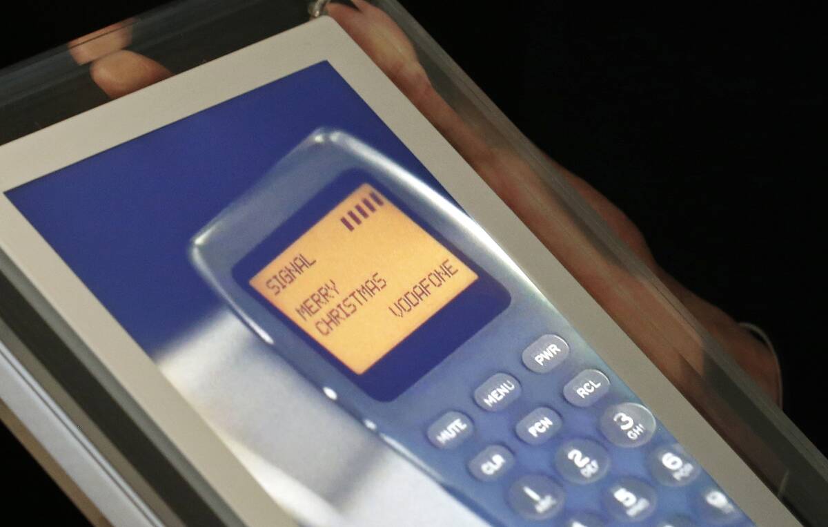 “Merry Christmas” The World's First SMS By Vodafone Is Displayed By Aguttes Prior Its Auction