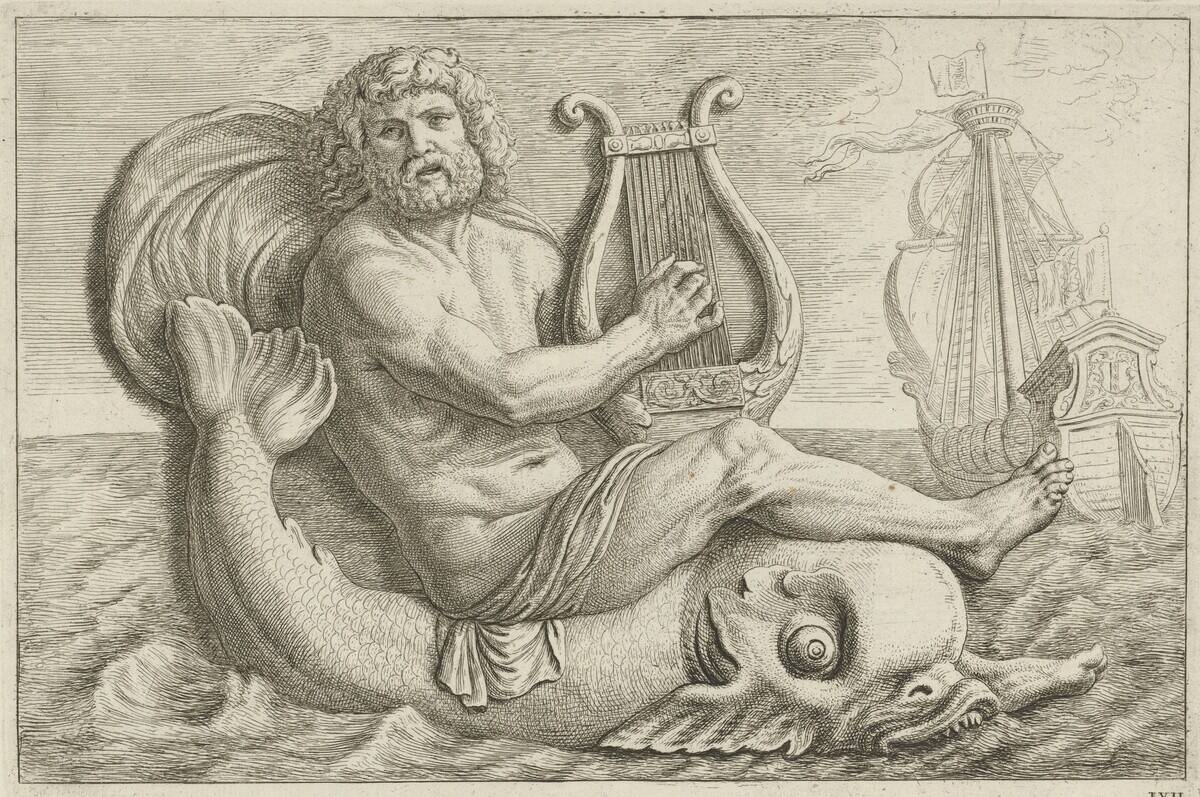 Relief with Arion on the Dolphin above the door to the Assurance Room in the Stadhuis on Dam