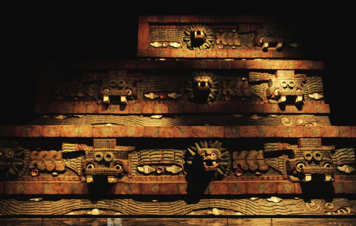 Reproduction of Quetzalcoatl temple of Teotihuacan