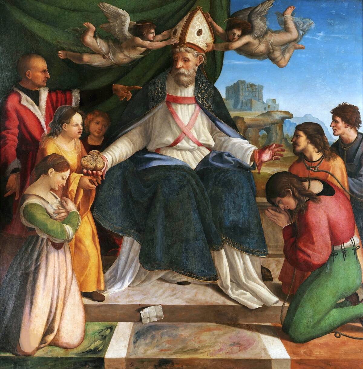 Saint Nicholas Of Bari On The Bishops Throne