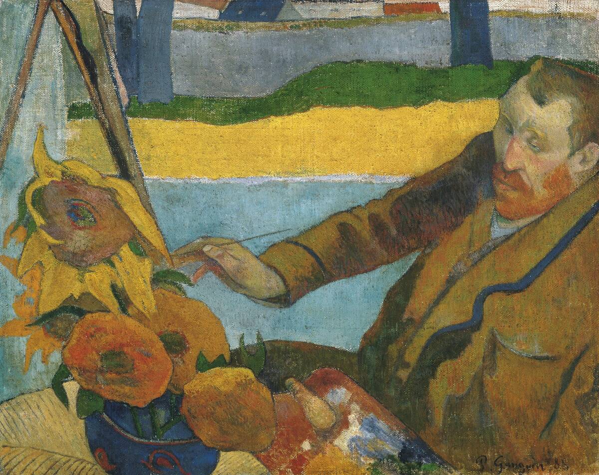 Vincent van Gogh Painting Sunflowers by Paul Gauguin