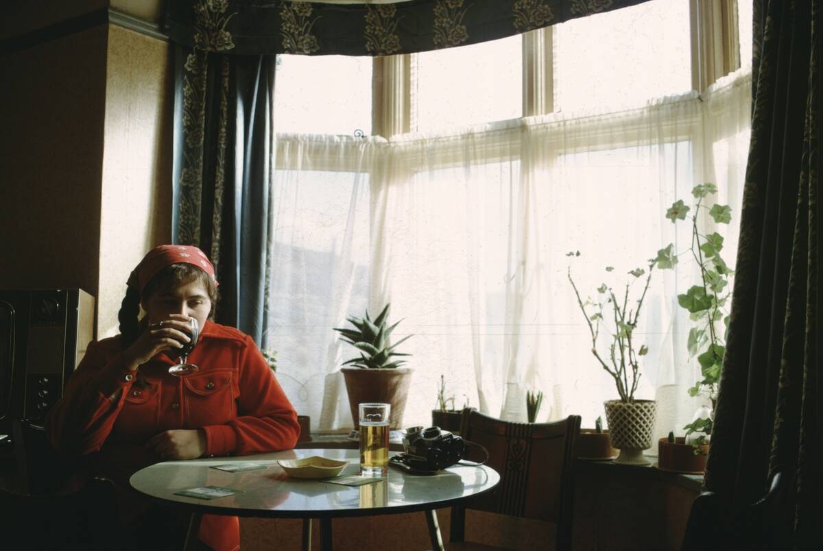 Woman Wearing All Red