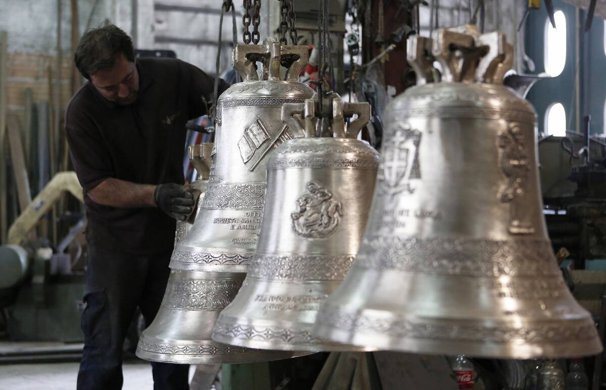 Bell Manufacturing At An Italian Foundry Reliant On Exports