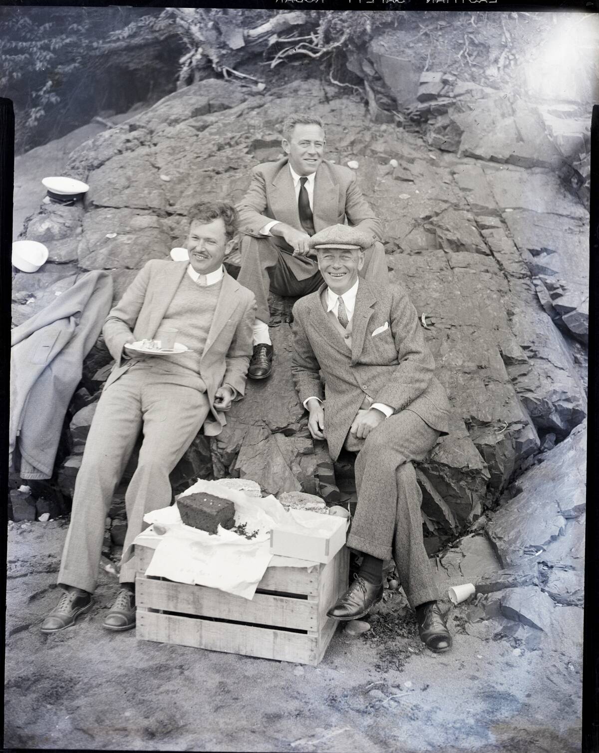 Franklin D. Roosevelt's Bodyguards Relax on Beach