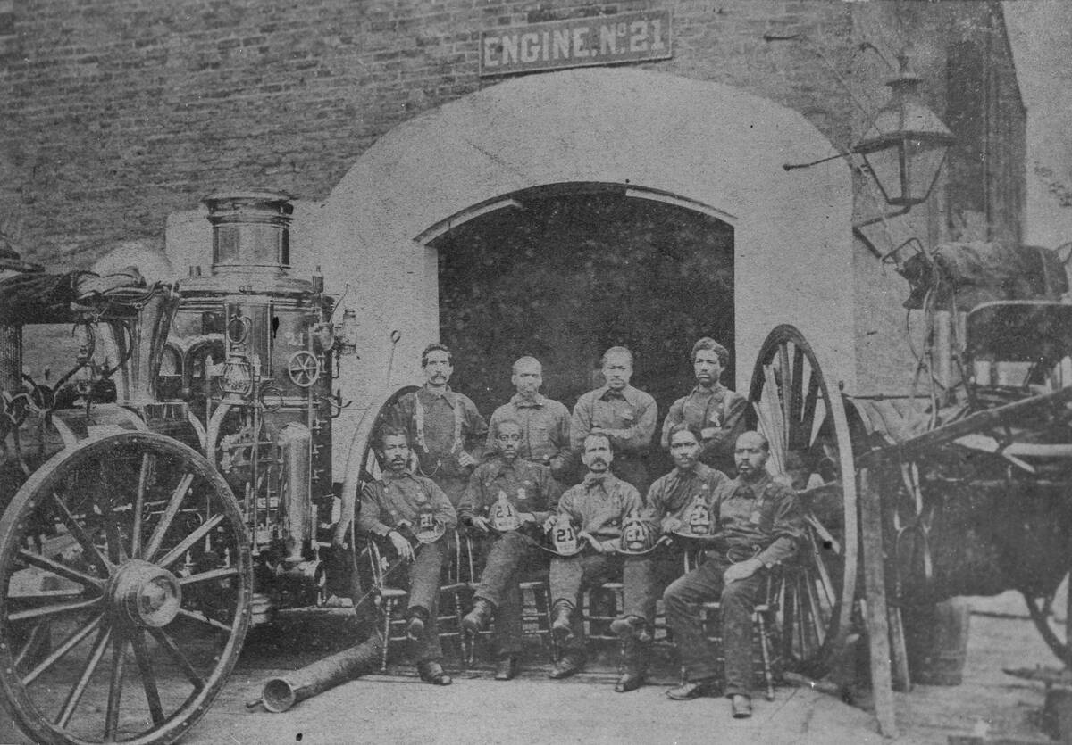 Group Portrait Of Chicago Fire Company