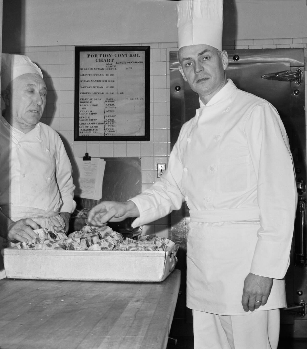 Henry Haller, Swiss chef at the White House in Washington, 1965