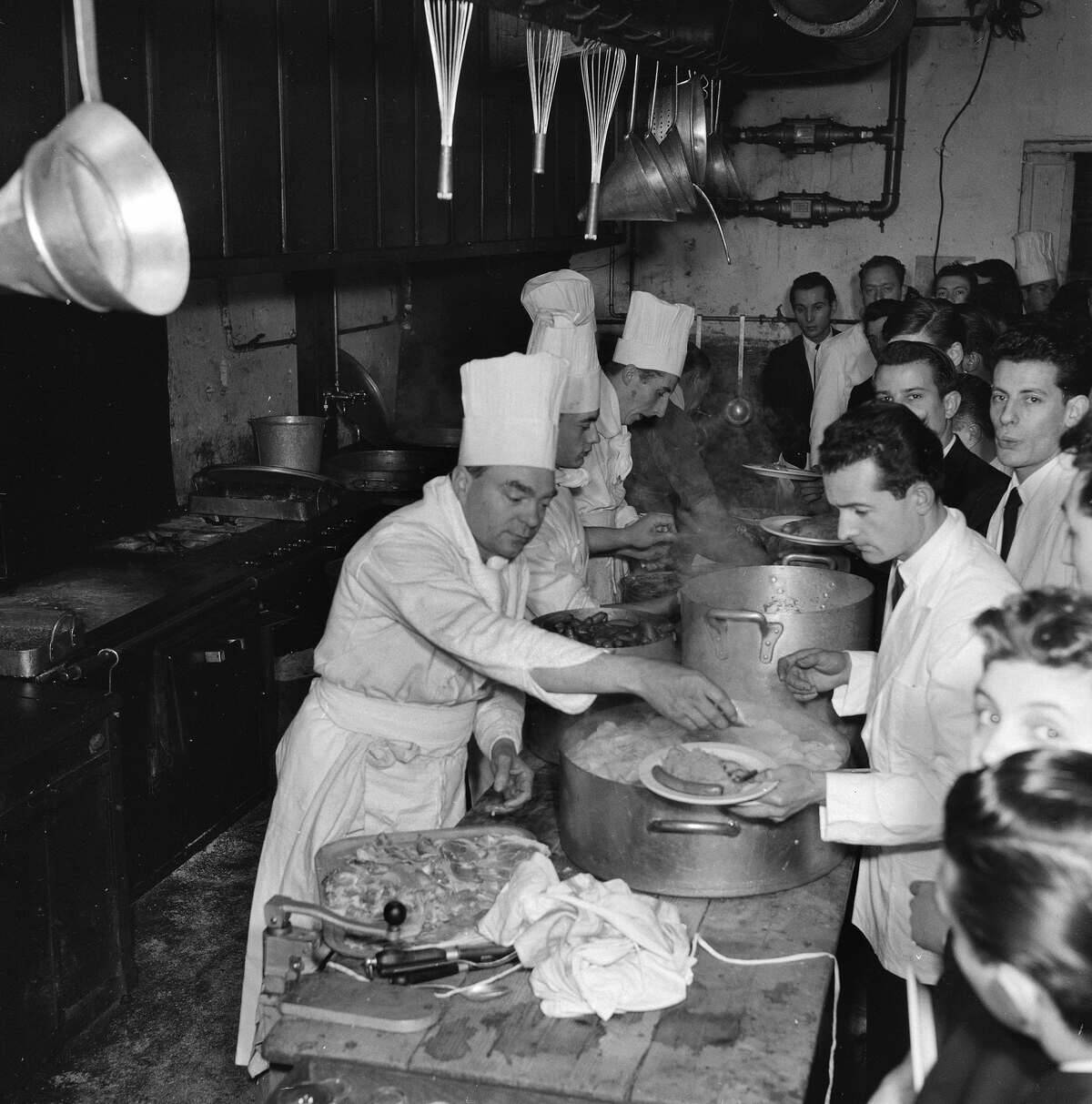 Kitchens of the restaurant of the Ideal Home Exhib