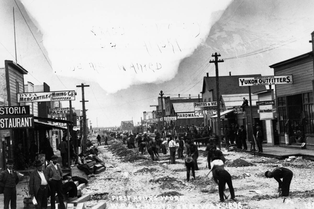 Men Digging in Streets During Gold Rush