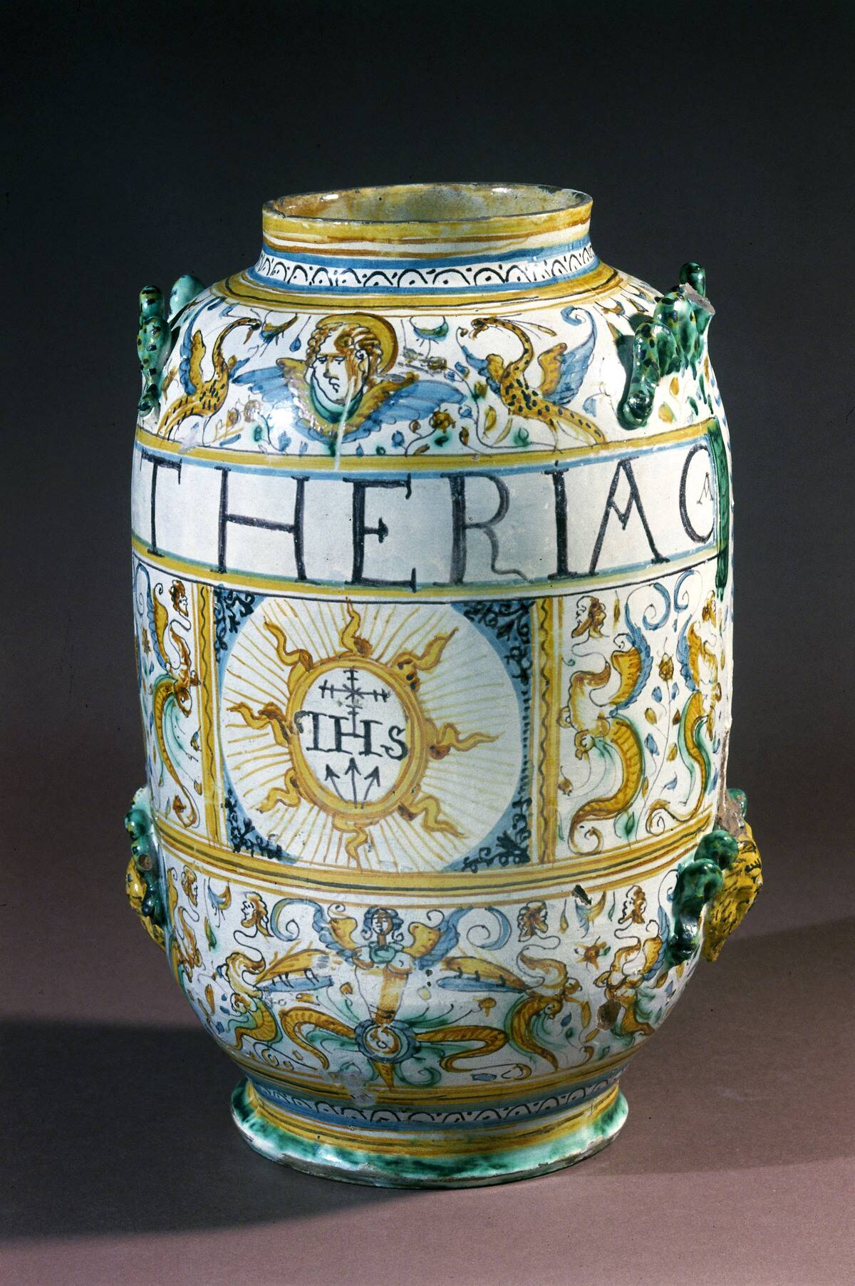Pharmacy jar, Italian, 1641.
