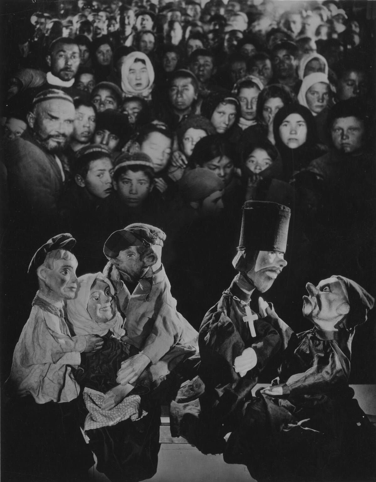 Photomontage Of People & Puppet Show