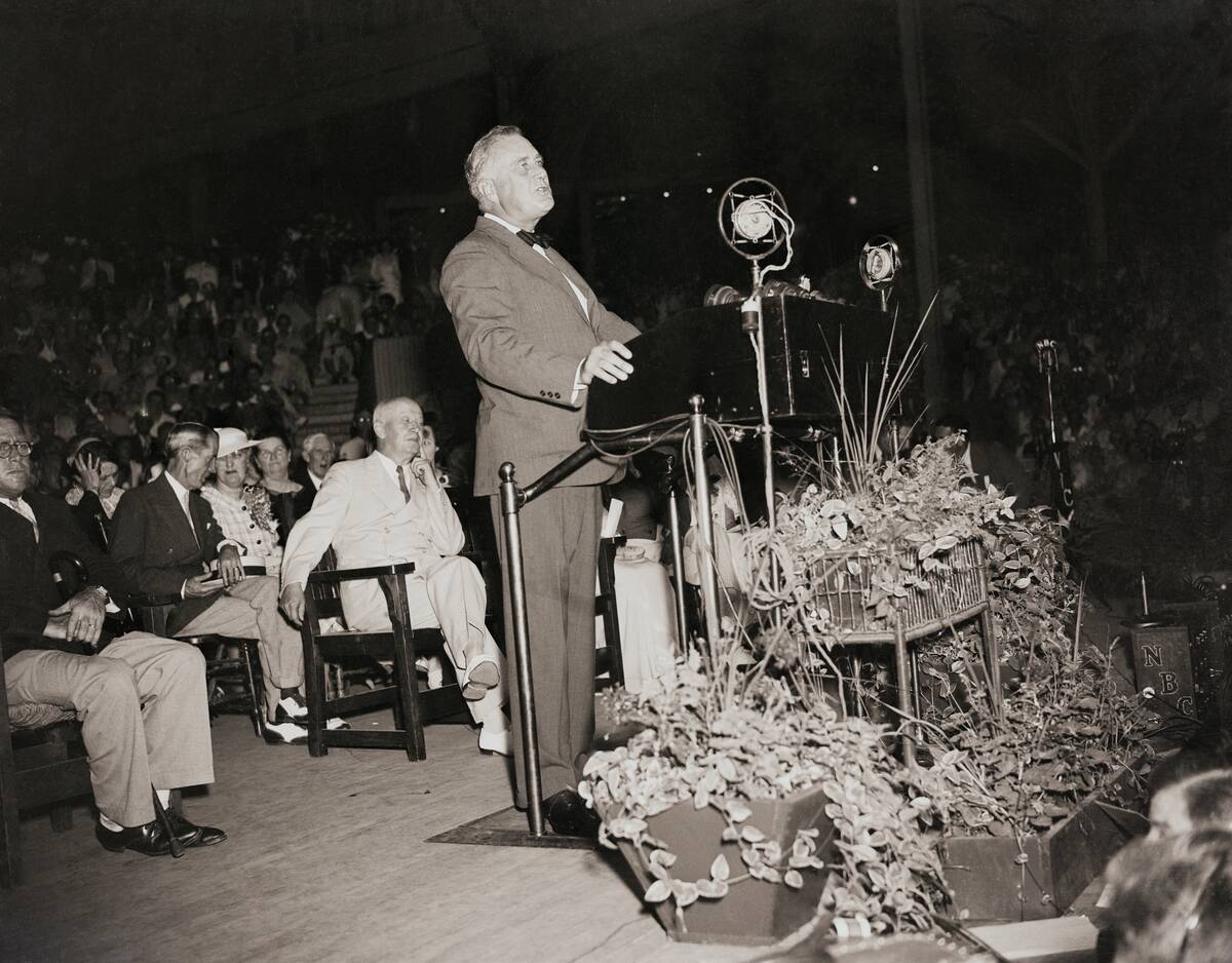 President Roosevelt Addresses Chautauqua Crowd