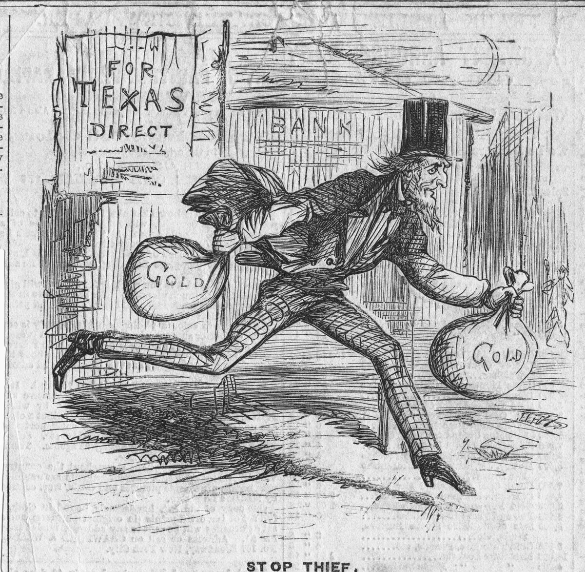 Stop Thief Political Cartoon