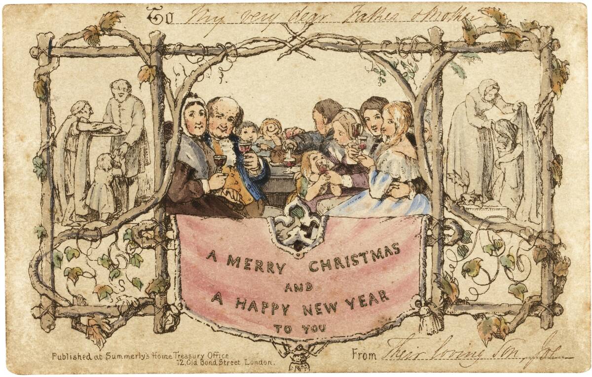 The first Christmas card, 1843