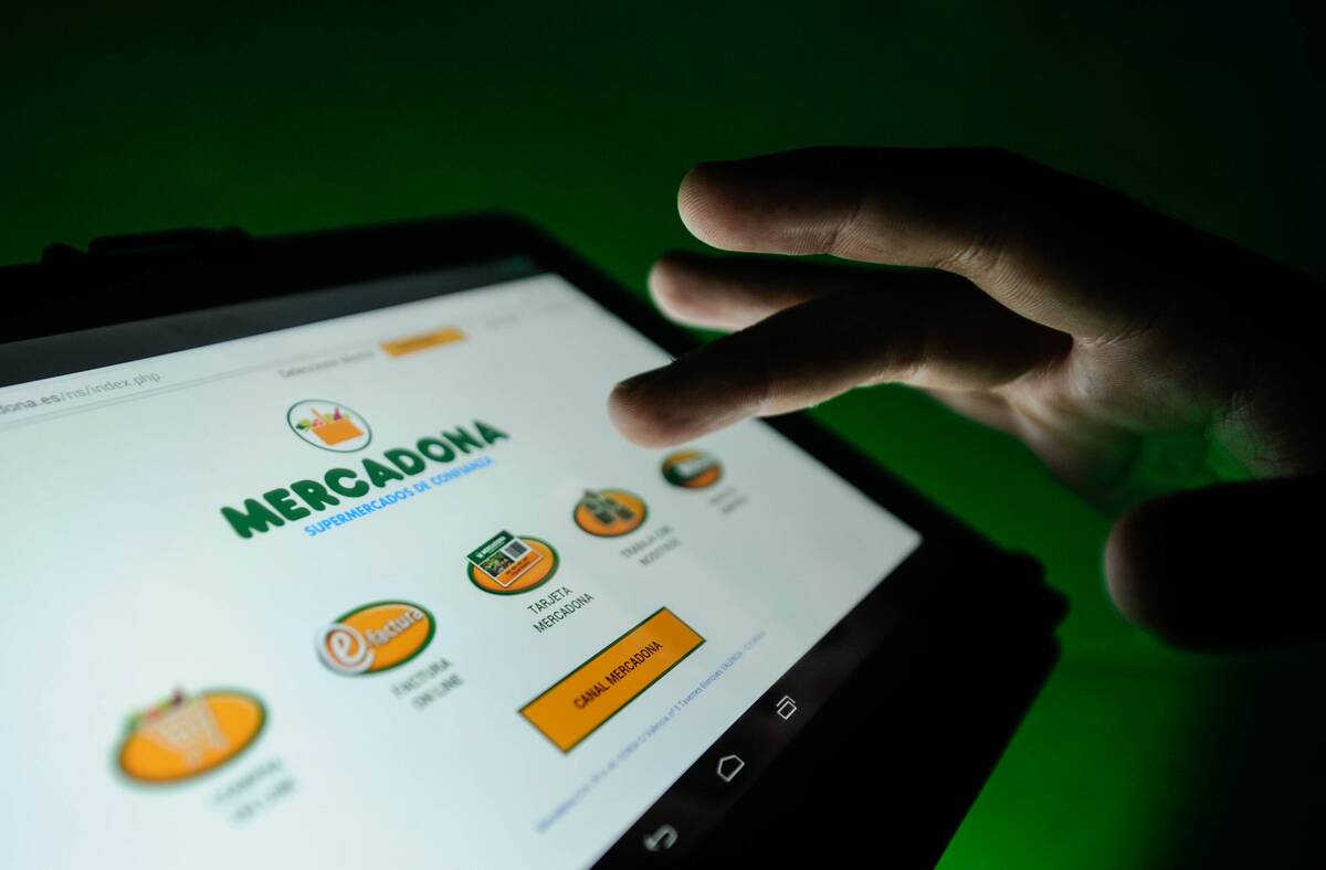 The website of supermarket Mercadona