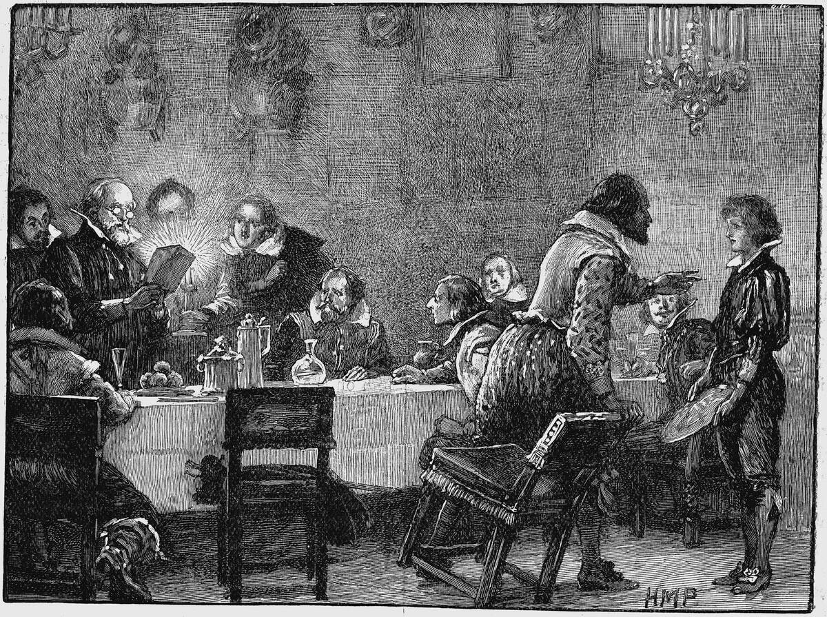 William Parker (Lord Monteagle), receiving letter of warning of the plot, 1605.