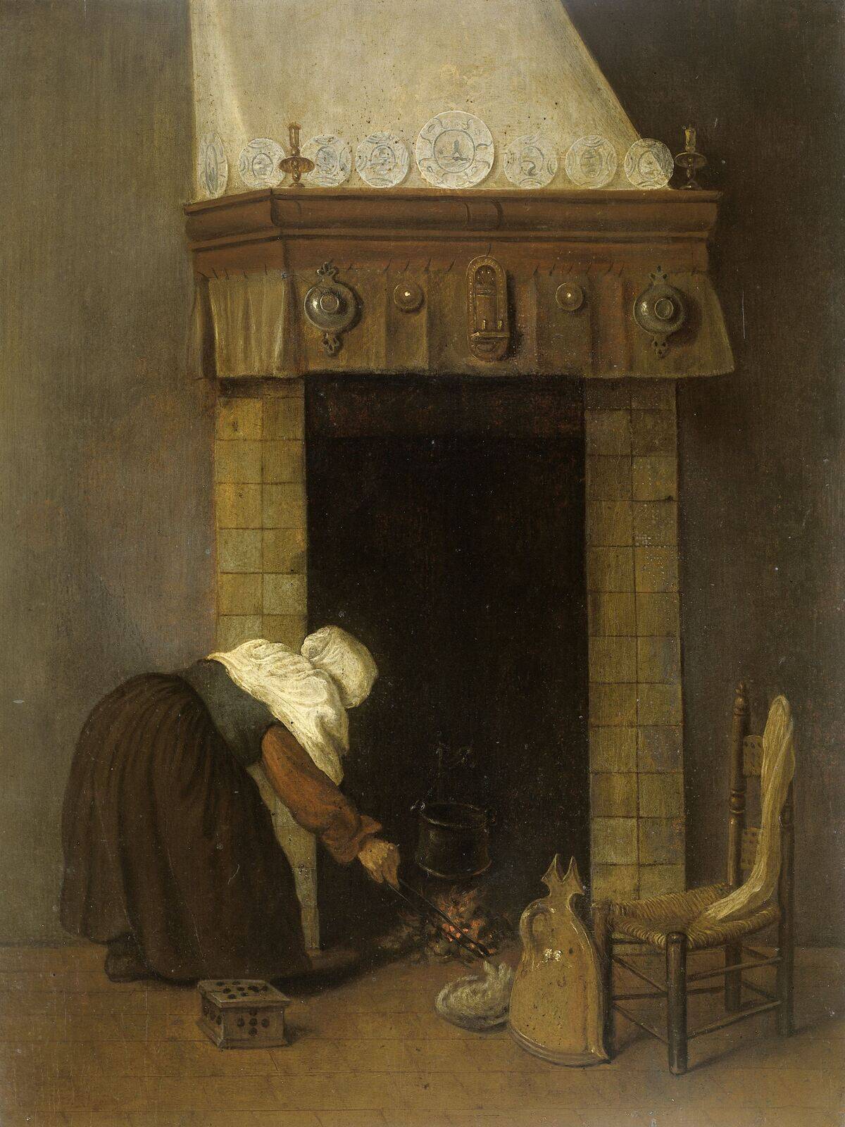 Woman At The Hearth