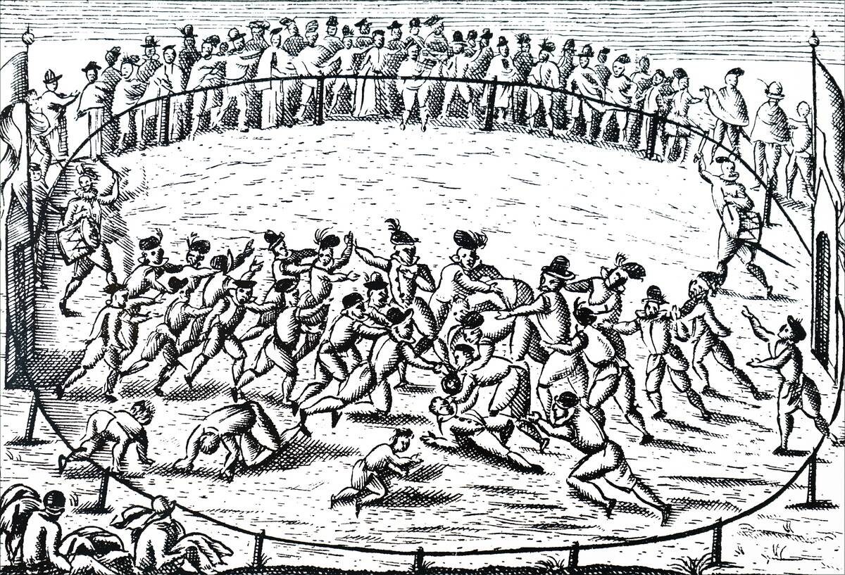 An early form of football.