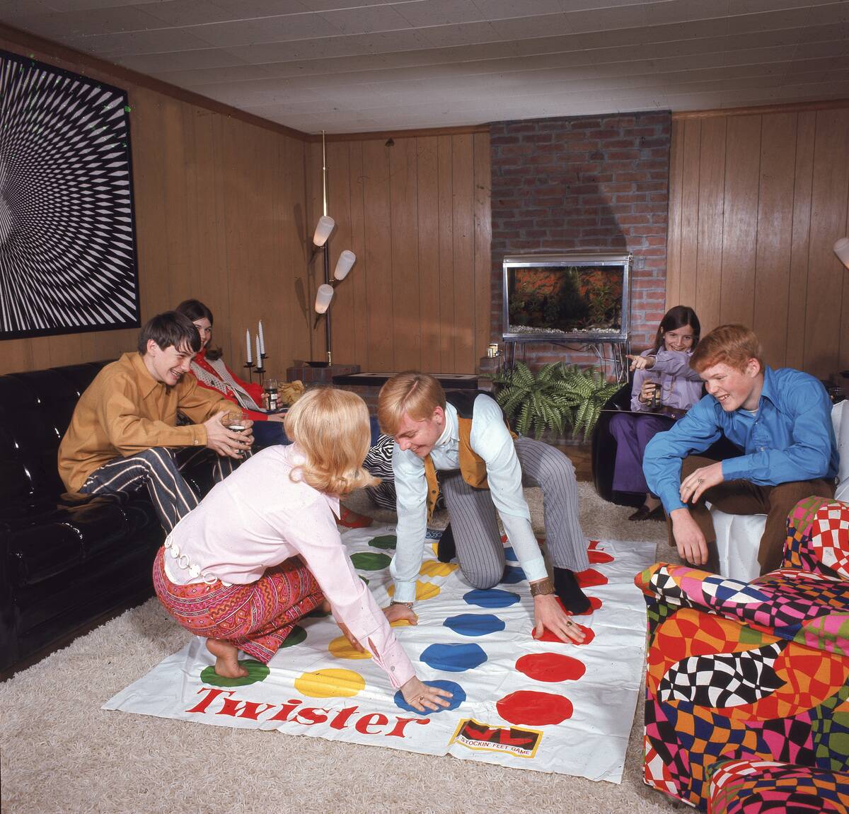 Boys And Girls Playing Twister