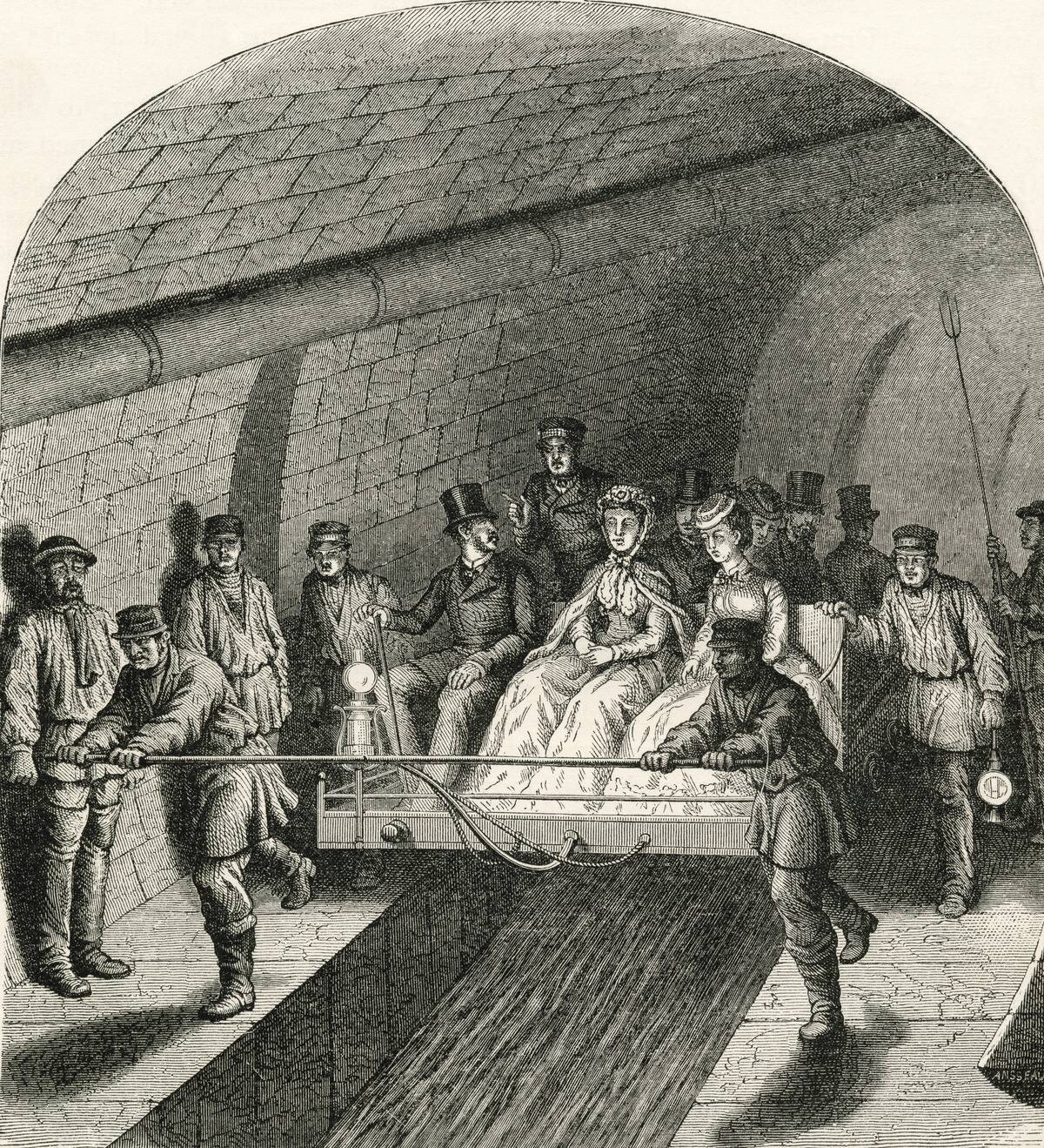 Excursion In The Paris Sewers In The 19Th Century