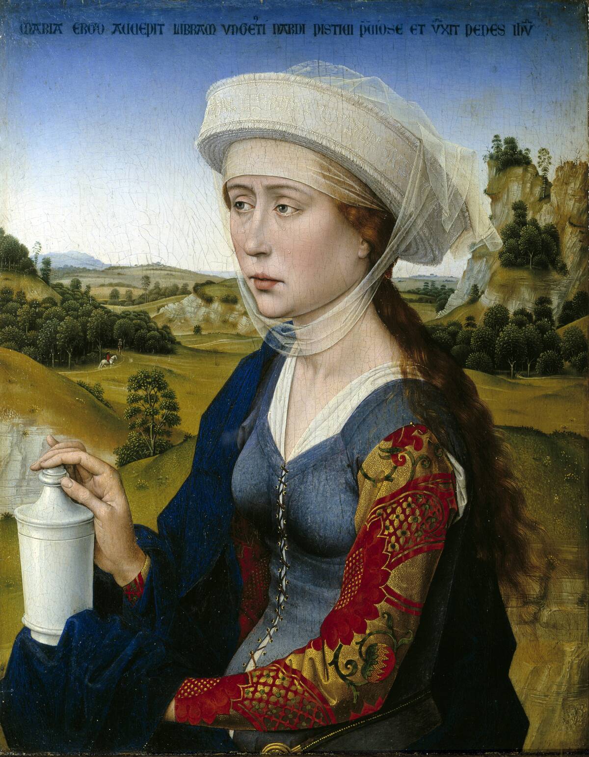 Mary Magdalene from the Triptych of the Braque Family by Rogier van der Weyden