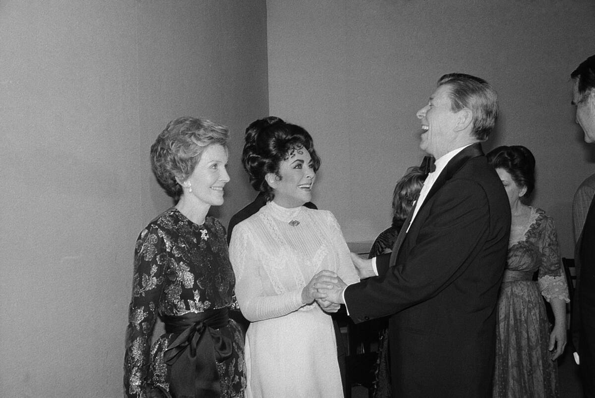 Ronald and Nancy Reagan with Elizabeth Taylor