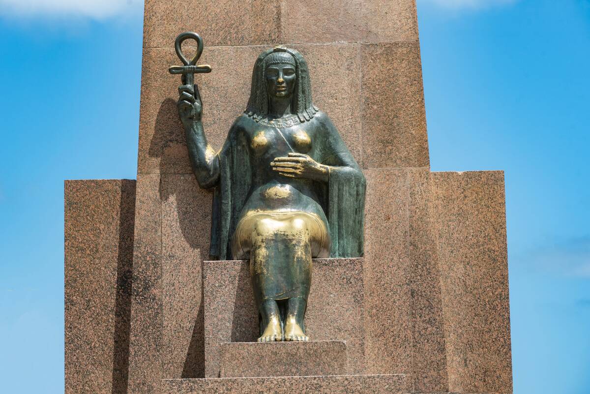 Statue of Hypatia, a Neoplatonist philosopher, astronomer,
