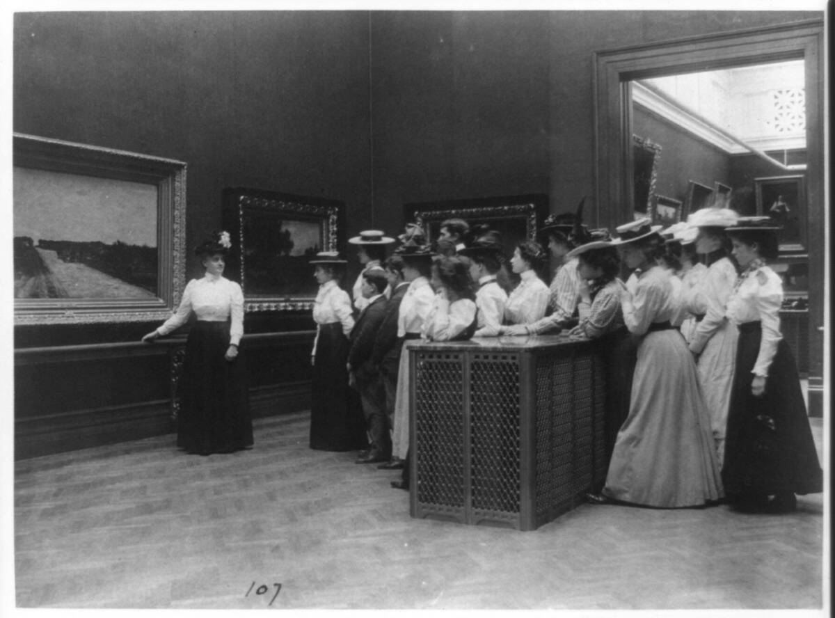 A Class Visiting The Art Gallery