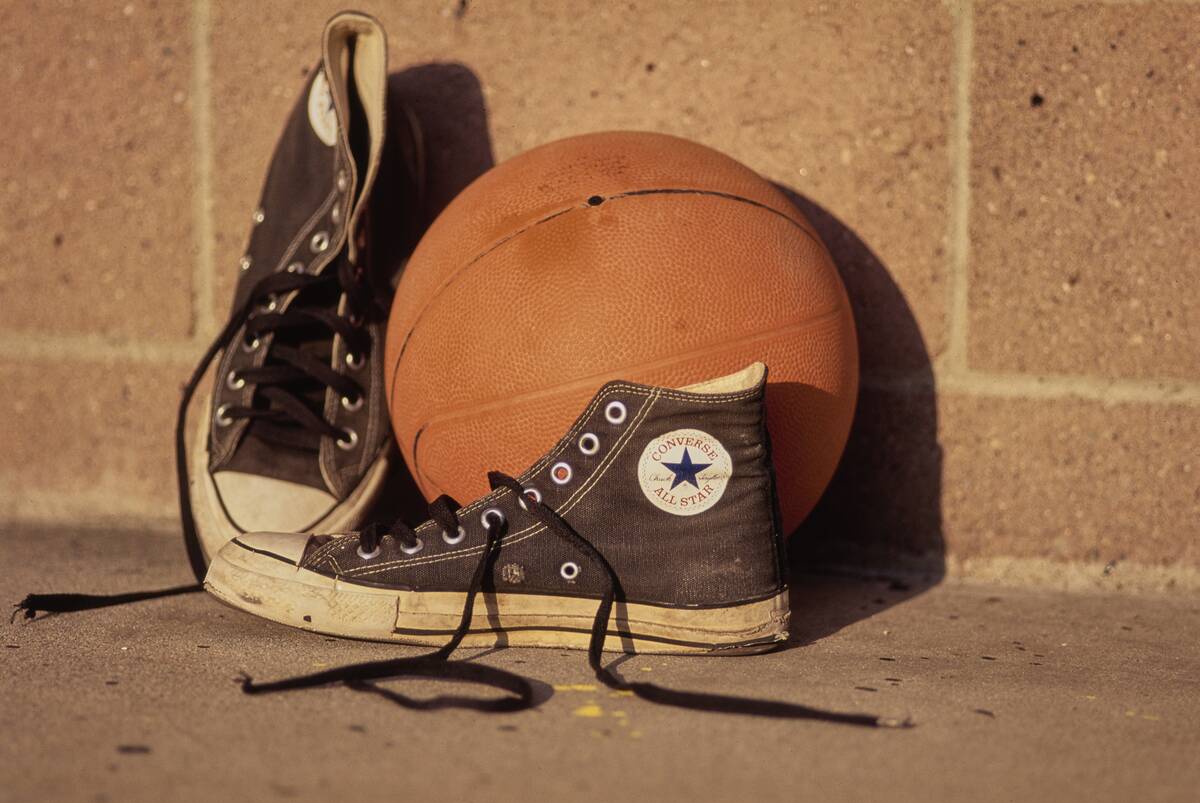 Basketball and Converse Sports Shoe