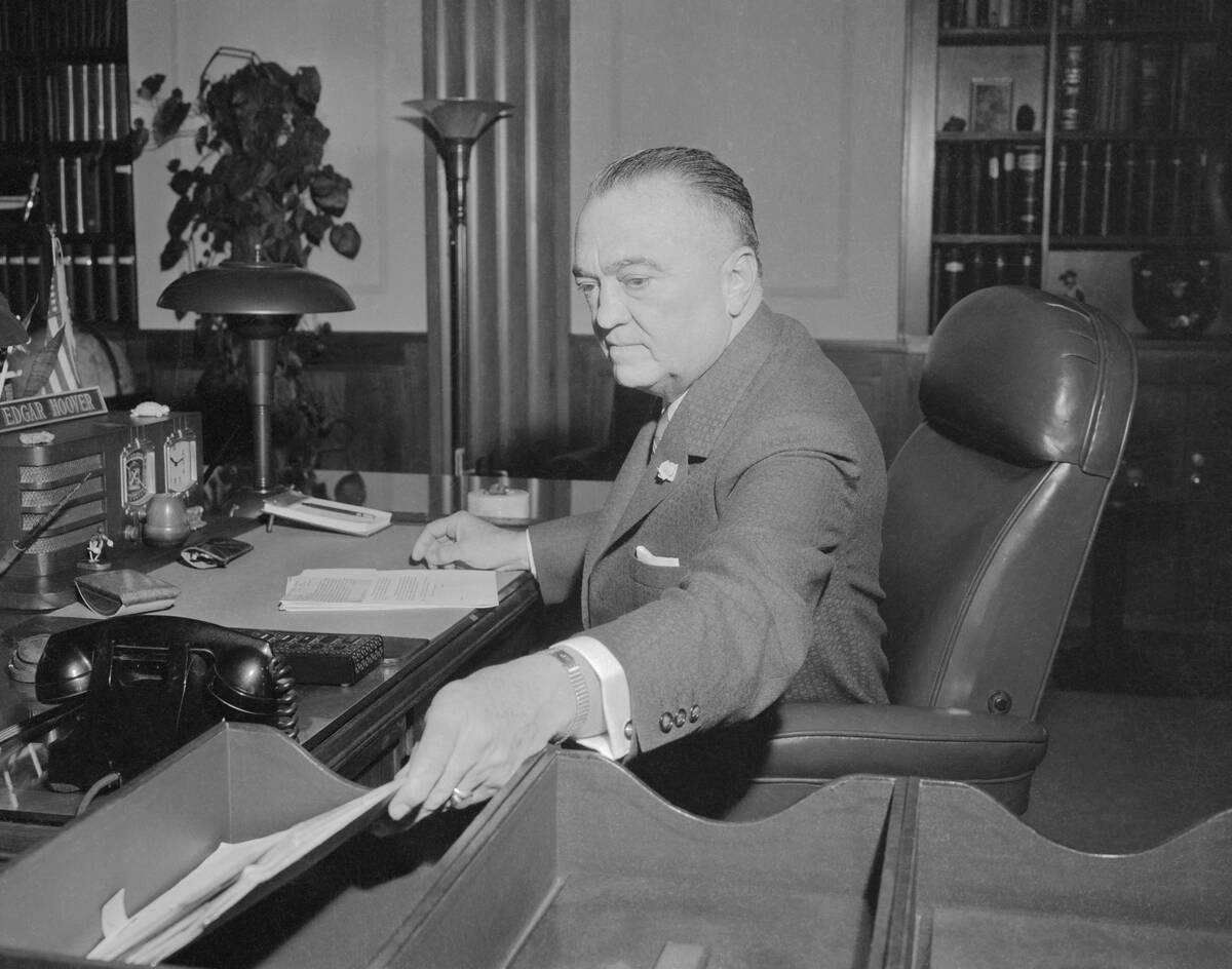 F.B.I. Director J. Edgar Hoover Working at his Desk