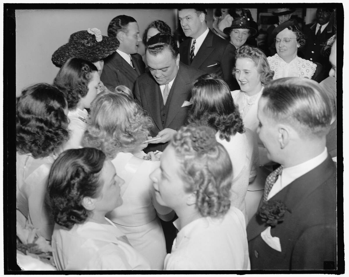 J Edgar Hoover Signs Autographs