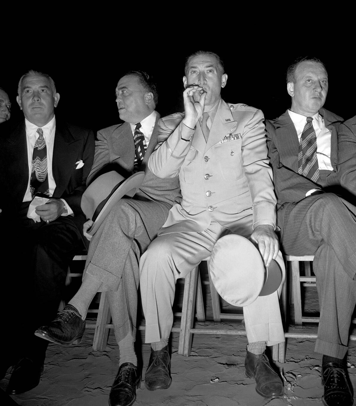 J. Edgar Hoover at Joe Louis Fight