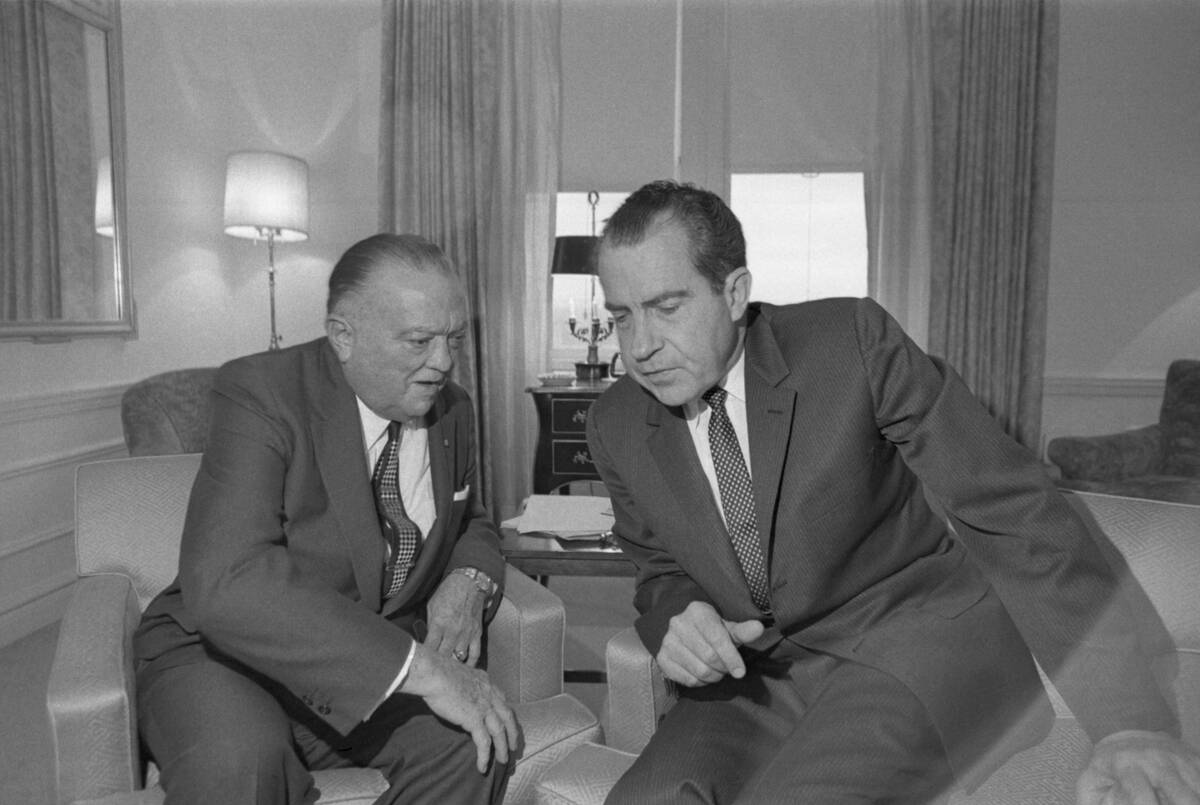 J. Edgar Hoover Conferring with President Elect Richard Nixon