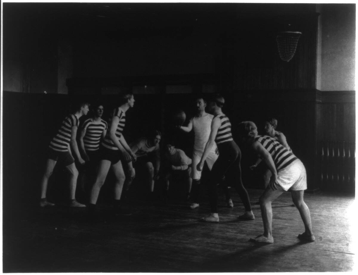 Male Students Playing Basketball