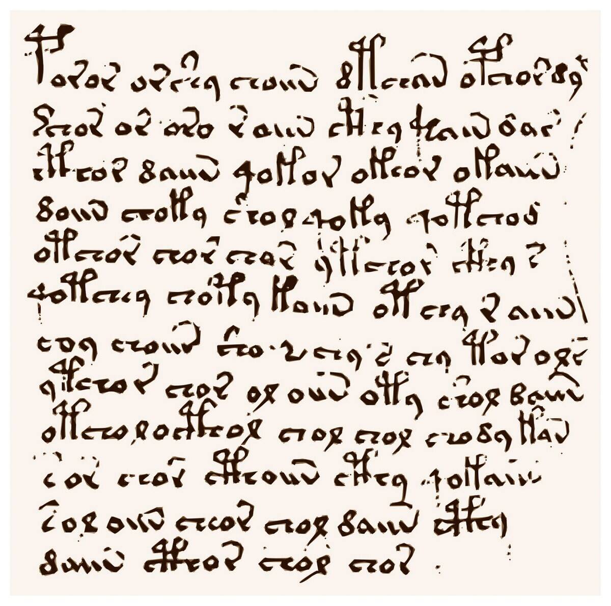 Page from The Voynich Manuscript.