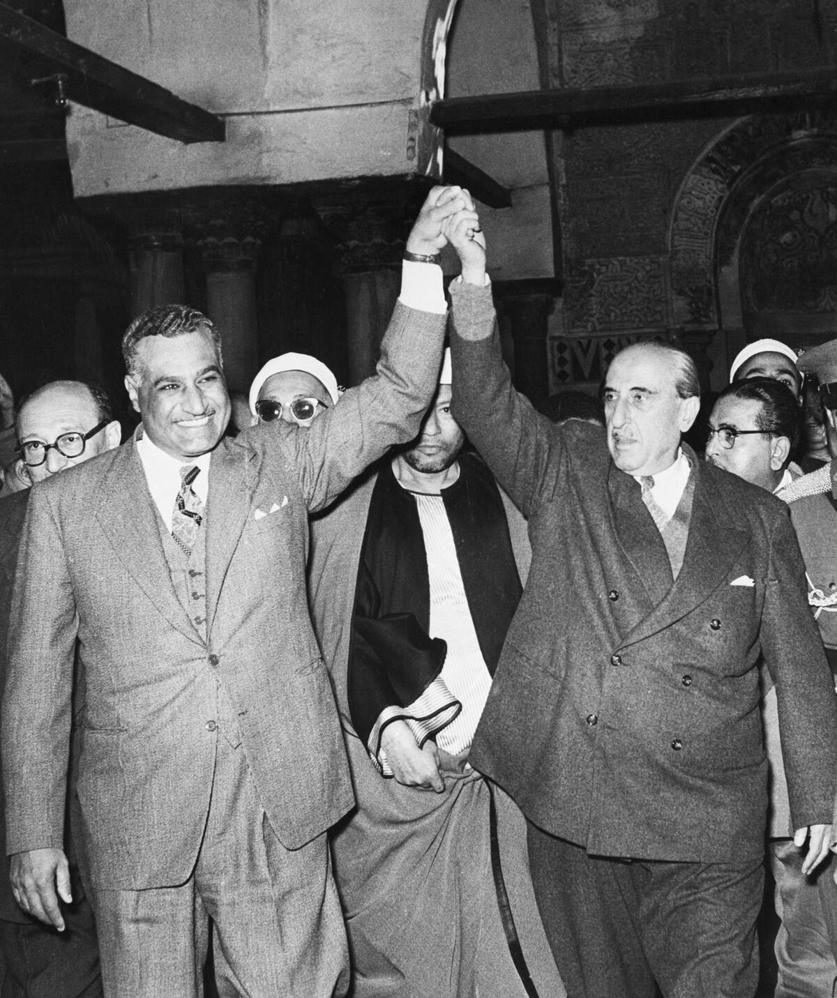 Presidents Abdel Nasser and Shukri al-Kuwatli Forming New Union