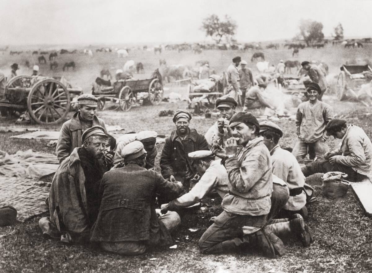 Russian Troops At Camp