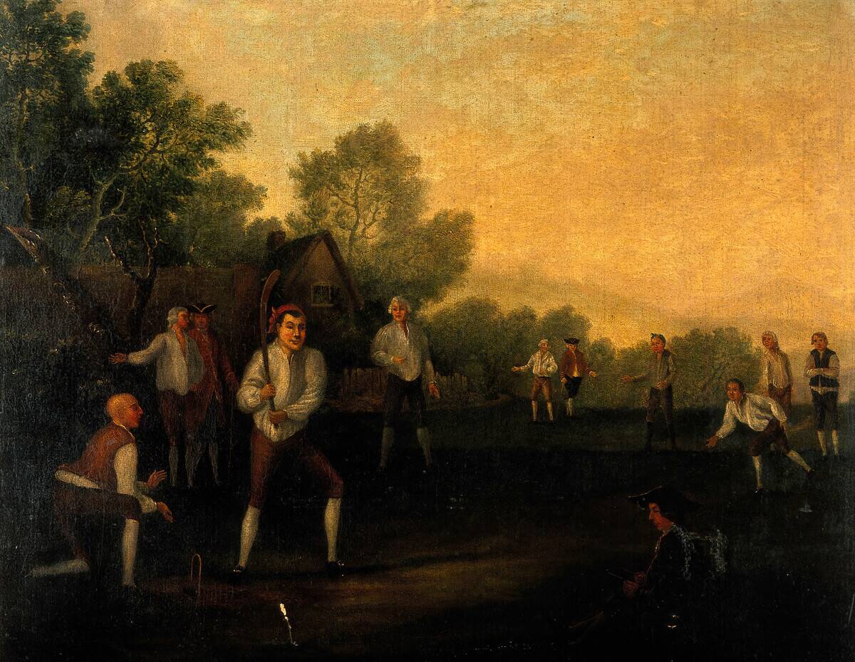 The game of cricket. Creator: Unknown
