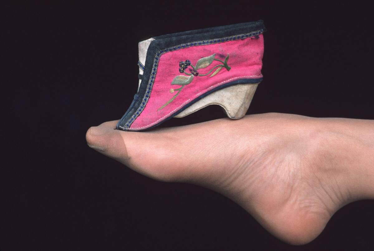 A 1930s Chinese shoe, made for women with bound feet