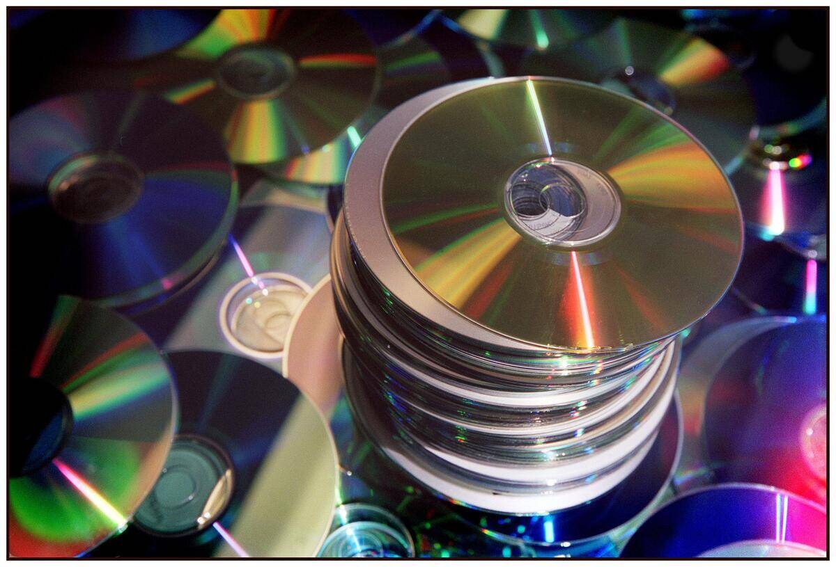 A stack of blank cds, 11 January 2002. AFR Picture by JESSICA SHAPIRO.