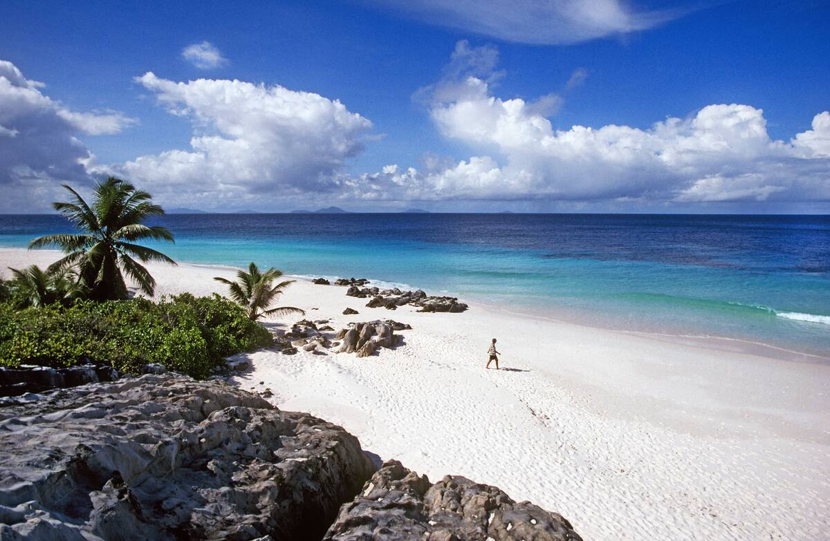 Alone On A Beach, Seychelle Islands