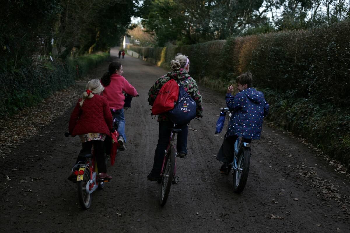 Cycling Home From School
