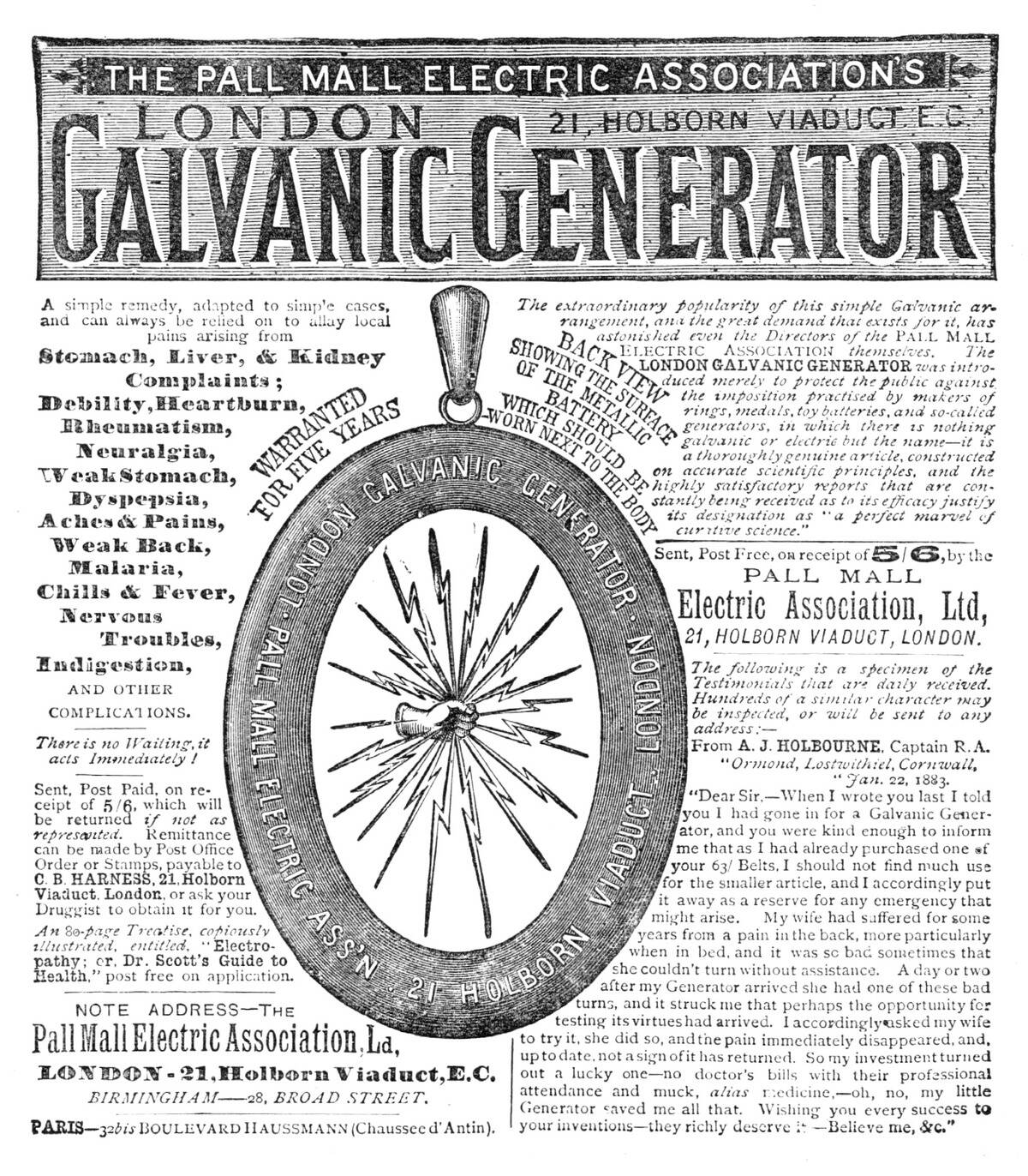 London Galvanic Generator