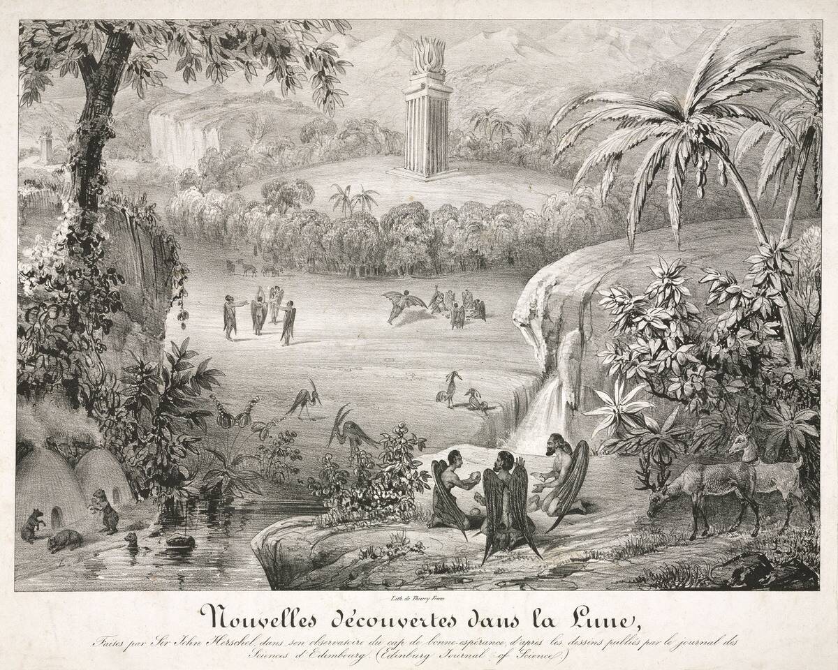 New discoveries on the Moon, c 1838.