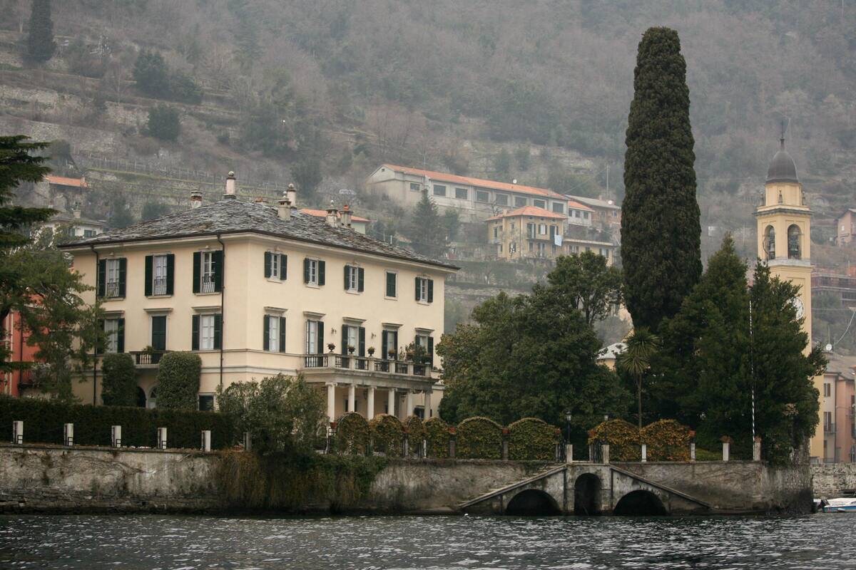 View of George Clooney's Italian house,
