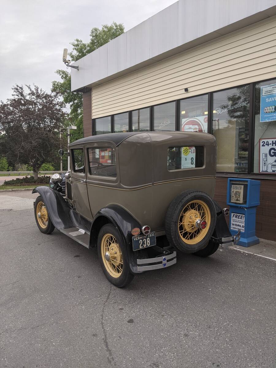 1931_Ford_Model_A_Coupe_Waterbury_VT_June_2021_rear
