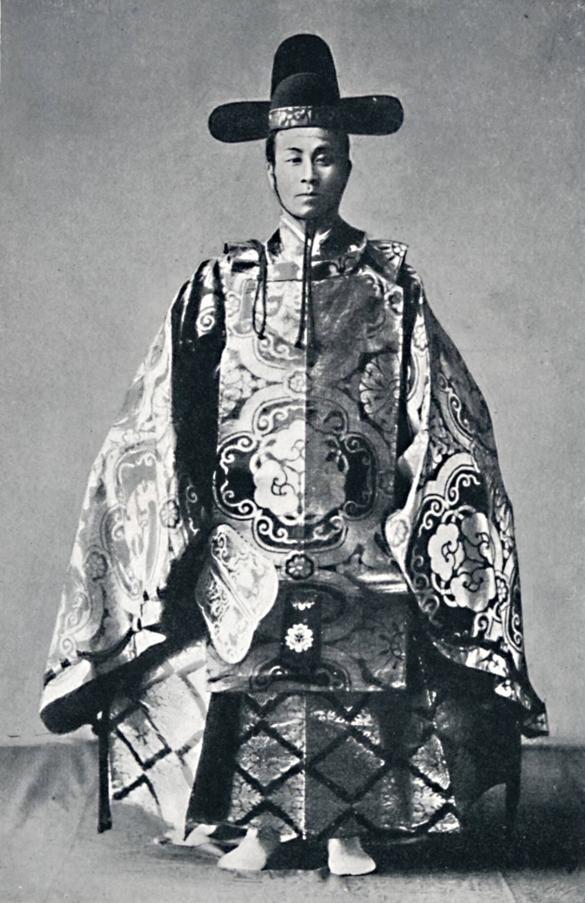 A Japanese Court Noble In Ancient Dress