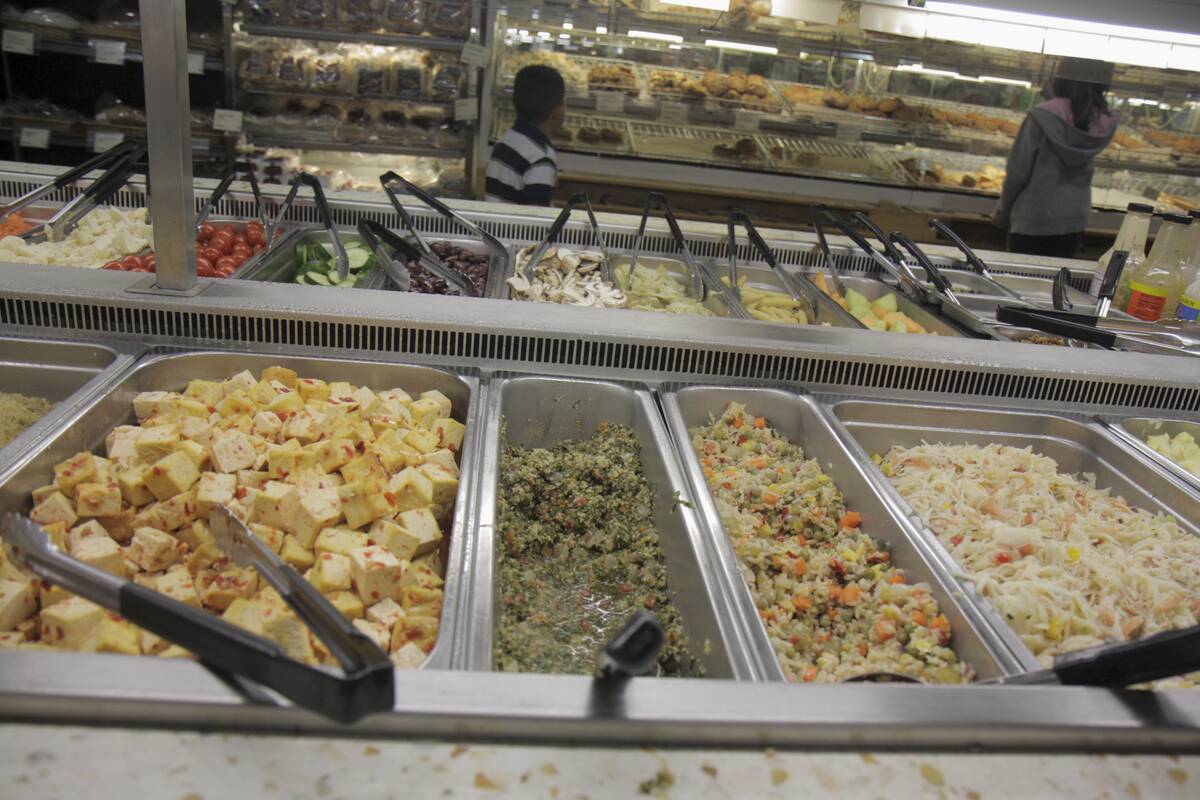 A salad bar at Whole Foods Market