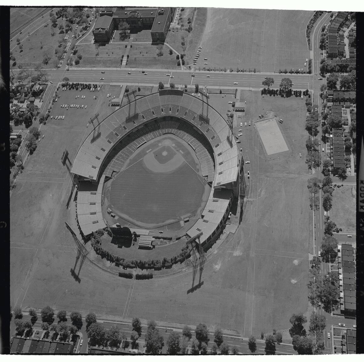 Aerial View of Memorial Baseball Stadium