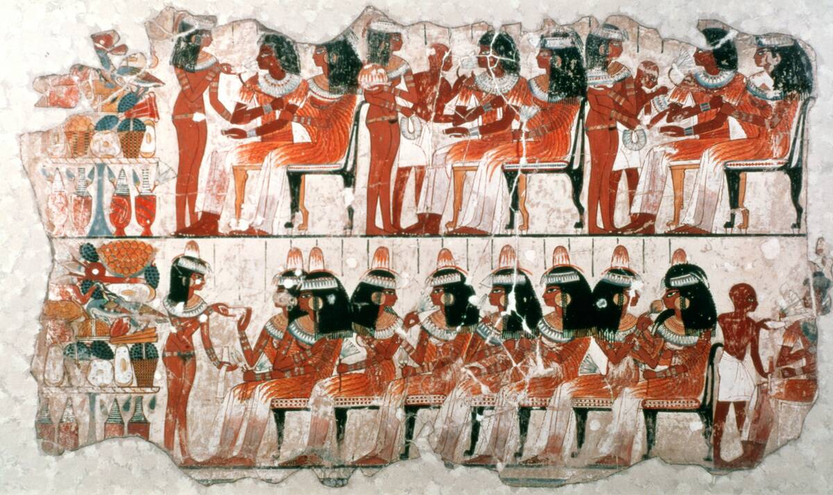 Banquet Scene, 1350 BC.