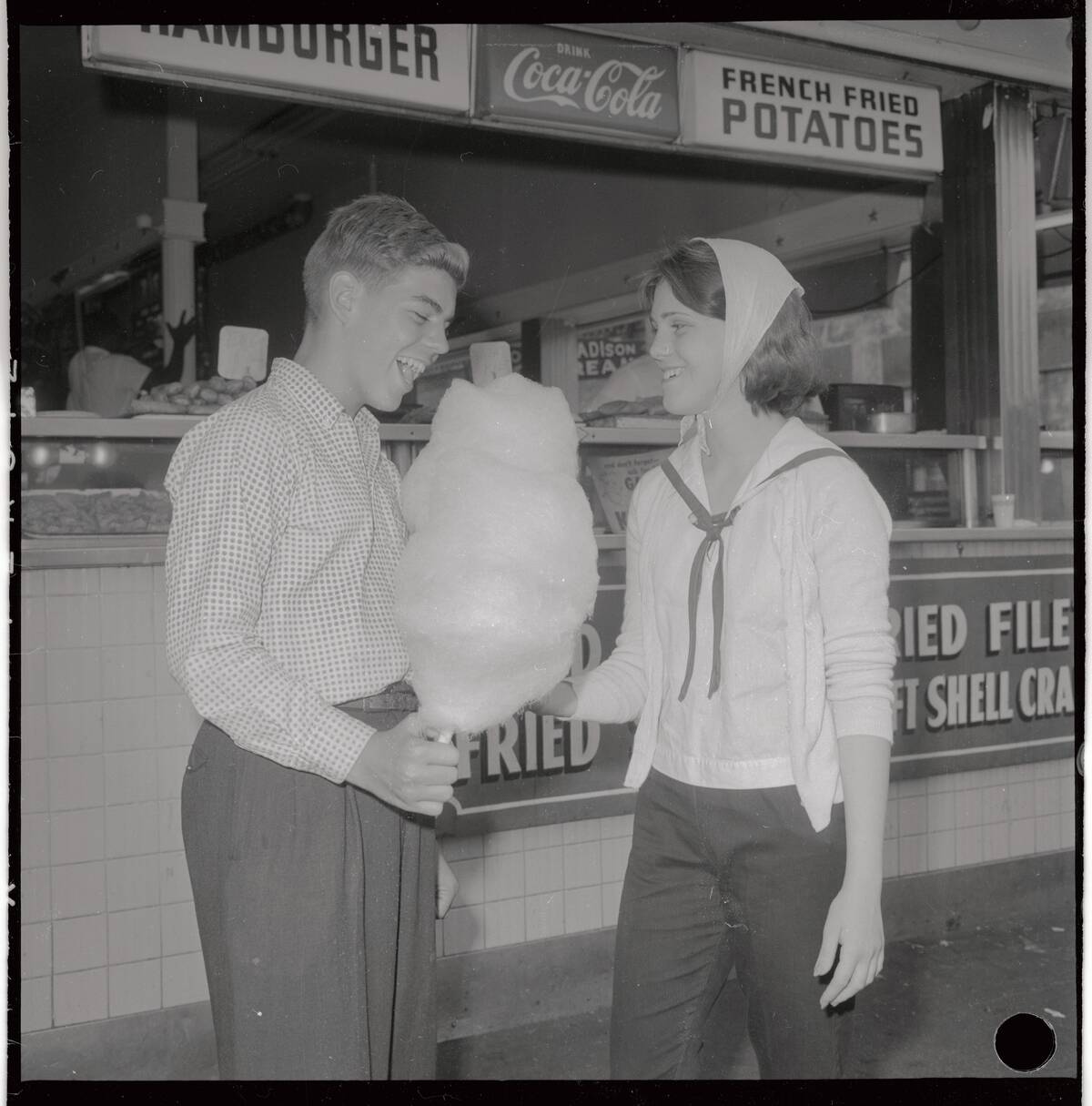 Bill Brown and Jill Deuve Eating Cotton Candy
